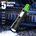 Orashare OL03 Led Flashlight Rechargeable COB Super Bright Torch Light With Hook. 