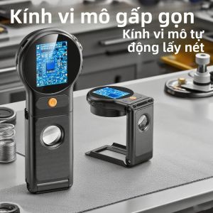 Kính Hiển Vi Kỹ Thuật Số 2.0 Inch 2MP Độ Phóng Đại 500X Kính Lúp Video Có Thể Gập Lại Để Hàn PCB Và Kiểm Tra Đồ Trang Sức Công Cụ Cầm Tay