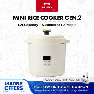 BRUNO Mini Rice Cooker GEN.2 Intelligent Reservation Multifunctional Cooker BOE127