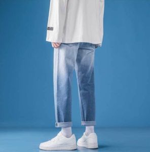 TOPEOPLE Gradient Jeans Men Fashion Cotton Pants Korean Style Sport 2024 New Sweat Casual Teenager 24033009
