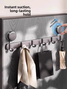 MONLEYTA | Adhesive Door Back Hooks Powerful Glue No Punching Strong Load Bearing Storage Rack Coat Hooks Indoor Door Clothes Hanger