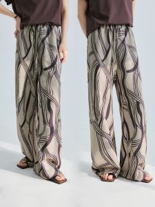 Minimal Line Acetate Classic Style Womens Trousers