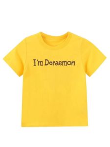 ส่งออกไปญี่ปุ่นเสื้อยืดแขนสั้นผ้าฝ้ายแท้สําหรับเด็กผู้ชายสไตล์ลําลองหลวมพอดีการ์ตูนอะนิเมะออกแบบเสื้อคอกลมระบายอากาศสําหรับฤดูร้อน