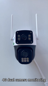 V380 4G Camera PTZ Outdoor Dual Screen AI Human Detection Dual Lenses Security Protection Wireless Camera Two-way Audio