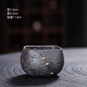 ชามชาญชีพชิ้นเดียวทำมือสไตล์ญี่ปุ่นสำหรับผู้เป็นเจ้าของ ชามชาสำหรับชงชาแบบส่วนบุคคล ชุดชามชาเซรามิก