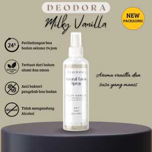 (PROMO TERMURAH) Deodora Natural Tawas Varian Milky Vanilla Spray 100ml