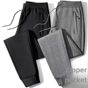 Mens Casual Loose Work Pants Wear Resistant Dirt Proof Zipper Pocket Long Trousers Comfortable Sporty Leisure Fashion