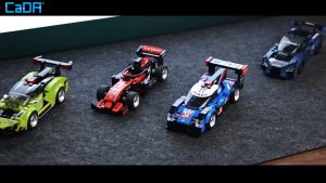 CaDA Supersonic Star Sports Cars Brick DIY 1:24 Scale Vehicles DIY Blocks Toy Set C55053W