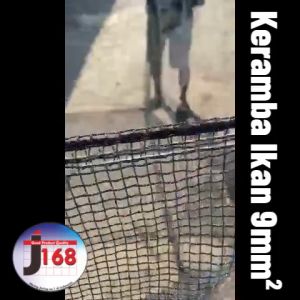 Keramba Ikan Bawal Lubang Anyaman 9mm² Superkuat dan Super Tebal Siap Pakai Ukuran 2x2x1