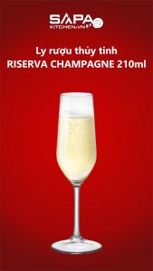 Bộ 6 Ly Rượu Thủy Tinh Champagne Riserva Bormioli Rocco 126281BN9021990 (210ml / Ly)