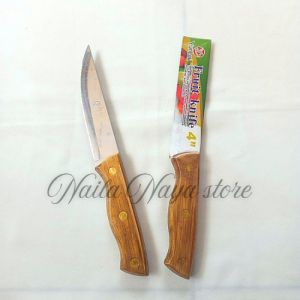 pisau dapur serbaguna pisau buah stainless steel tajam tebal gagang kayu