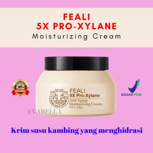 Feali Moisturizer Cream And Goat Milk Feali 5x Pro-Xylane Goat Milk Anti Aging And Moisturizer Cream 2in1 Krim Pelembab Wajah Susu Kambing Memperbaiki Skin Barrier BPOM