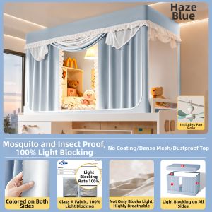Gaorui | Privacy Sunlight Blocking Bed Canopy All-In-One Design