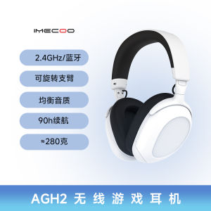 Imecoogame Esports Headset Agh2 Wireless Bluetooth Multi-connection Headset Gaming Earphone with Mic USB Type-c Connection