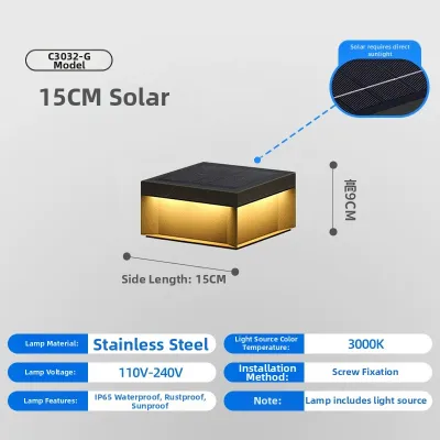 GUAIJUE | Waterproof Solar Outdoor Pillar Light