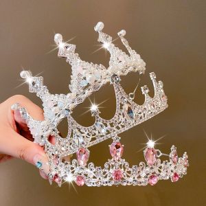 Childrens Crown Tiara Little Princess Crown Birthday Headband Crystal hair accessory for girls birthday gift