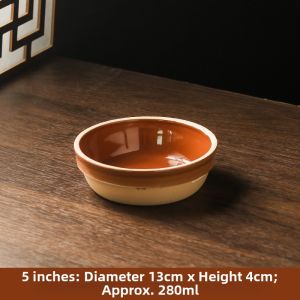 NAIFUNA | Vintage Purple Clay Heat Resistant Ceramic Bowl