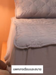 WE HOME ผ้าปูที่นอน วัสดุเส้นใยถั่วเหลือง 3ฟุต 3.5ฟุต 5ฟุต 6ฟุต ผ้าปูที่นอนกันไรฝุ่น ผ้ารองกันเปื้อนที่นอน ระบายอากาศ ของขวัญฟรี (ปลอกหมอน 2 ใบ)