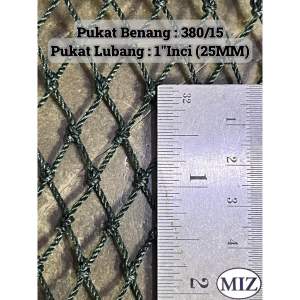 Cut : 1"(25MM) 380/15 Fishing Net Pukat Baru PE Poly Net Pukat Laut Pukat Nelayan Pukat Bubu Pukat Pagar Ayam