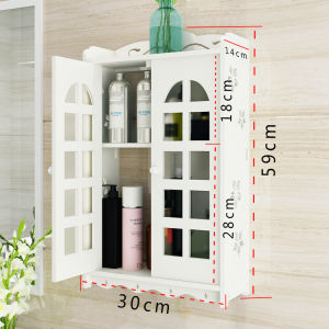 Bathroom Wall-Mounted Storage Rack Waterproof Resin No-Drilling Required Diamond Lady Pure Color European Style 3 Layers Organizer