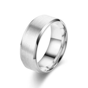 7 Colors 8mm Brushed Tungsten Stainless Steel Ring Couple Classic Wedding Band Jewelry for Men Women
