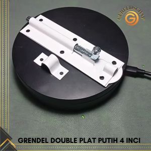 Slot Grendel Double Plat 4 Inci Warna Putih untuk Safety & Security