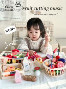 AGOX | Bộ Đồ Chơi Cắt Trái Cây và Rau Củ Gỗ Có Thể Cắn
