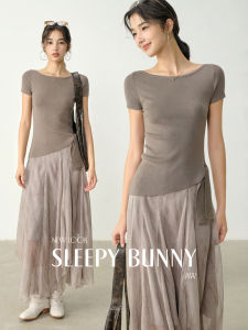 Slim Fit Elegant Strap Design Short Sleeve Sweater