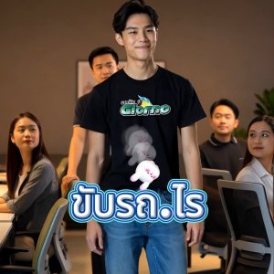 เสื้อยืด สกรีนลาย ผมขับ Giorno K368 สีดำแขนสั้น เนื้อผ้าCotton100%นุ่มใส่สบาย เสื้อกลุ่ม บางแคสกรีน