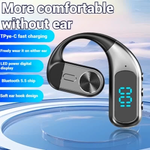 ธุรกิจ หูฟังหูฟังไร ้ สายบลูทูธพร ้ อมไมโครโฟนตัดเสียงรบกวนชุดหูฟังกีฬาหู Hook Hi-Fi ชุดหูฟังสเตอริโอ