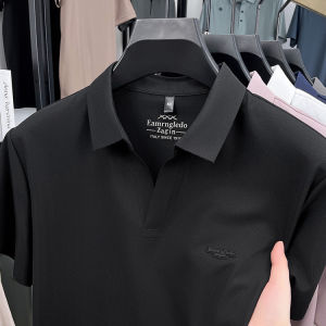Áo Thun Polo Tay Ngắn Ice Silk Thoáng Khí Không Đường May Thời Trang Công Sở Thường Ngày Mùa Hè Cho Nam Trung Niên