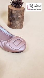 DALLEYA COLLECTION - Mujigayo Sepatu Wanita Flatshoes Balerina / Teplek Kerut Casual by Lily Shoes