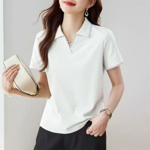 HUAXUNRAN | Collar Cotton Summer Suitable Casual Stylish Plus Size T-Shirt