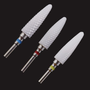 1Pcs Long Ceramic Nail Drill Bit 3/32" Rotary Burr Bits For Manicure Pedicure Electric Drill Accessories Nail Tools Milling