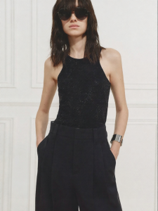 MO&Co. | New Hand-Knit Beaded Tank Top Sweater