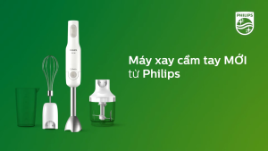 Máy Xay Cầm Tay Philips Promix HR2537/00 – Công Suất 650W Lưỡi Dao Inox Xay Sinh Tố Cháo Thịt Đa Năng