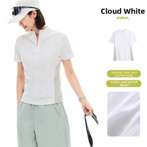 Slimming Cotton Lycell Short-sleeved Blouse