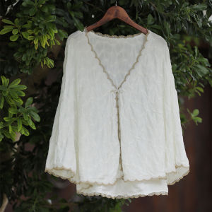 New Chinese Style Cheongsam Shawl Outerwear Girls Feel Daily Pure Color Spring Autumn Seasonal Use Other Functions