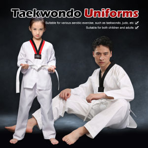 Lo[hàng Có Sẵn]đồng Phục Taekwondo Bằng Cotton Màu Trắng WTF Mooto Quần Áo Dobok Taekwondo Judo Karate Judo Quần Áo TKD Dài Tay Phi Giới Tính Cho Người Lớn Trẻ Em