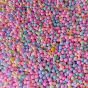 เม็ดโฟมสีพาสเทล อุปกรณ์ตกแต่งของขวัญวันเกิด ของจีบลูกค้า โฟมเม็ดสีสวยขนาด3-4มิลหนักวันปัจฉิม วันปีใหม่ วันแห่งความรัก
