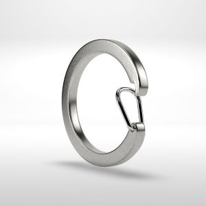 Stainless Steel Key Ring Keychain Press Type Open Spring Key Holder Multi Functional Personalized Design Creative Gift