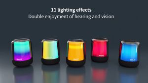 Zealot TWS Bluetooth Portalbe Wireless Speaker With RGB Color Light support U Disk /TF Card /Aux in