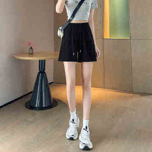 High Waist Sports Shorts Womens Summer New Style A-Line Slimming Casual Small Stature Outerwear Three-Quarter Length Pants