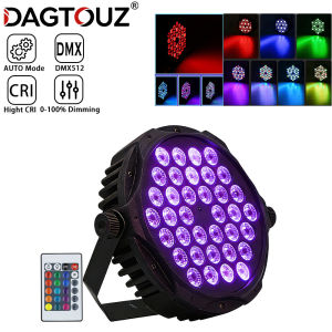 DAGTOUZ 36LED RC DMX512 Stage Light DJ Disco Light Wedding and Holiday Lighting Par Light Bar and Club Ambient Light Background