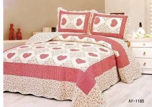 Hot Korean Style Bedding Pure Cotton All Cotton Two-Piece Bedcover Bed Sheet Quilted Quiltedtextiles Three-Piece Bedspread Airable Cover