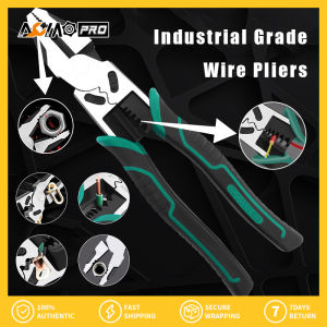 AumoPro 1pc Industrial Grade Labor-saving Vise Pliers/Wirepliers/needle-nose Pliers/wire Cutter CR-V Material Sharp Cutter