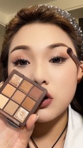 9 Colors Chocolate Eyeshadow Palette Long Lasting Shimmer Waterproof Earth Color Matte Eyeshadow Palette Cosmetics