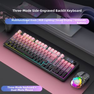 B.O.W | Tri-Mode Side Engraved Keyboard and Mouse Set For Tablet Quiet