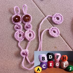 Strap Masker Rajut Katalog I Kalung Masker Konektor Masker 13 - 15 cm eliasrajut