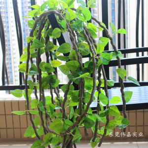Simulation Rattan Hanging Fake Trees Air Conditioning Pipe Decoration Ceiling Epipremnum Aureum Vine Plant Fake Flower Vine Covering Green Leaves